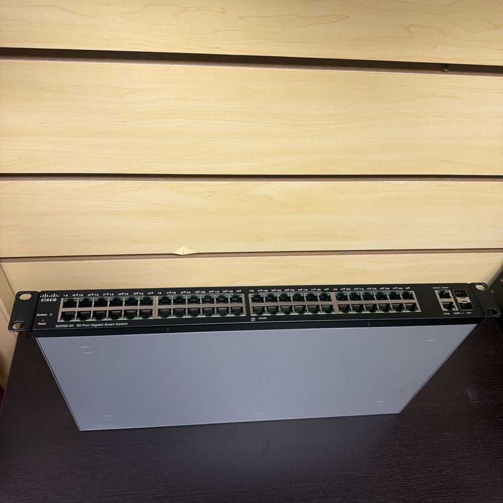 Cisco SG200-50 50-Port Gigabit Smart Ethernet Network Switch Rack Mount Non-PoE